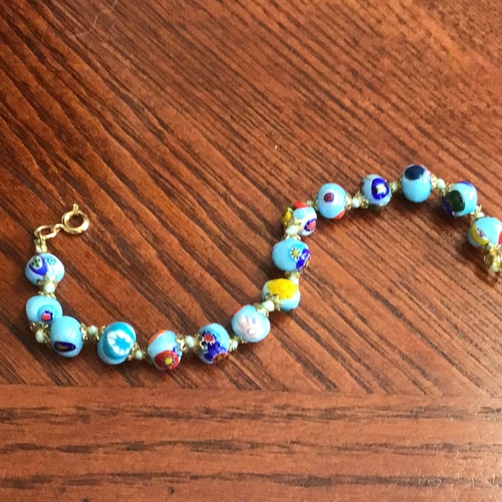 Vintage Millefiori Glass Bracelet.